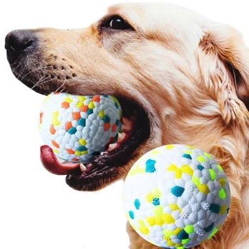 Игрушка для домашних собак Интерактивные резиновые шарики для маленьких и больших собак Игрушки для жевания кошек Чистка зубов домашних животных Неразрушаемые шарики для корма для собак