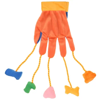 Игрушка для дразнения кошек, Интерактивная перчатка с пятью пальцами, интерактивная перчатка с игрушками, Плюшевая перчатка, интерактивная игрушка для кошек