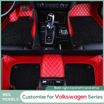 Изготовленный на заказ коврик для пола, изготовленный на заказ для автомобилей Volkswagen, утолщенный прочный качественный коврик для Volkswagen Polo Golf Passat Tigua