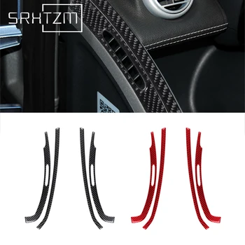 Карбоновое Волокно Для Benz Smart Fortwo 451 Coupe 2011-2015 Отделка Вентиляционного Отверстия На Выходе Рамка Демисезонная Наклейка На Выходе Воздуха В Салоне автомобиля