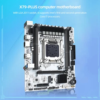 Комплект материнской платы X79 Двухканальная Настольная Материнская плата LGA 2011 M.2 NVMe Материнская плата ПК RJ45 DDR3 Оперативная Память 128 ГБ Поддержка процессора I7