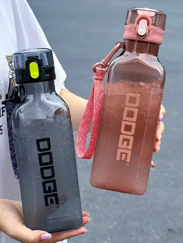 Корейская версия спортивного стакана для воды большой емкости, летнего портативного пластикового стакана для прямого питья, бутылки для воды для фитнеса на открытом воздухе,