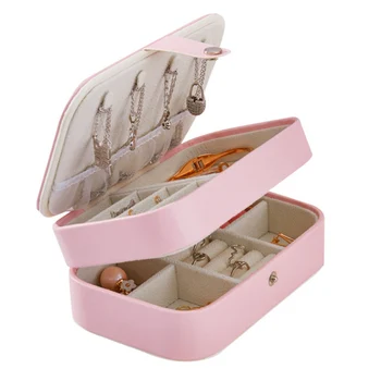 Коробка-органайзер с крышкой для ювелирных изделий, украшенная цветами, шкатулки для ушей-гвоздиков для ожерелья