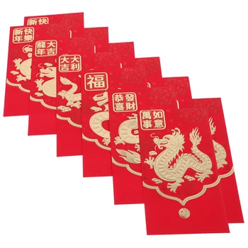Красные конверты в китайском стиле Хунбао, новогодние денежные пакеты, счастливые денежные мешки, карманы в красных конвертах (смешанный стиль)