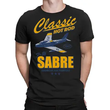 ЛУЧШАЯ ПОКУПКА Подарочной футболки Dark Hot Trend F-86 Sabre со схематичным пилотом-авиатором