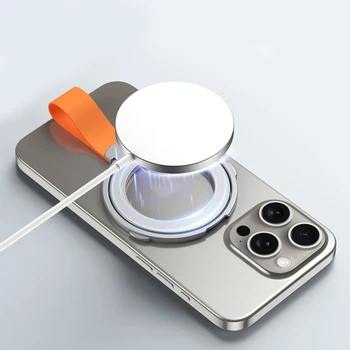 Магнитный держатель для телефона, складная подставка для кольца для мобильного телефона с силиконовым ремешком для пальцев для iPhone 15 14 13 12 серии