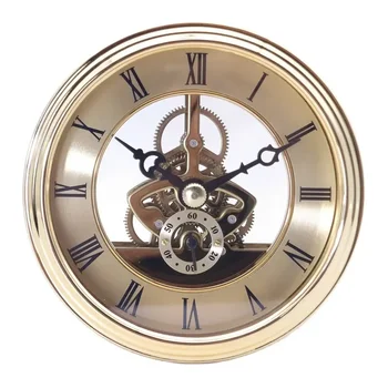 Маленькие Настенные Часы Золотые Настольные Часы Настенные Роскошные Потертые Дизайнерские Художественные Аксессуары Металлический Прозрачный Механизм Reloj Wall Decor WY