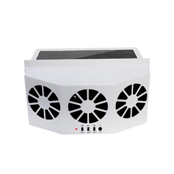 Многофункциональный автомобильный вентилятор Автомобильный вентилятор Портативный компактный Угол наклона радиатора можно регулировать Белый
