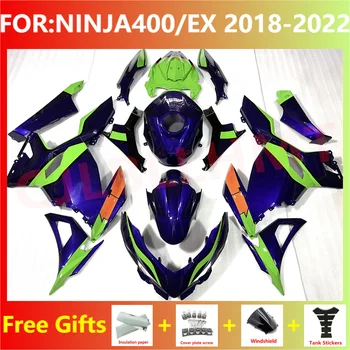 Мотоцикл Весь Комплект Обтекателей подходит Для Ninja400 EX400 EX Ninja 400 2018 2019 2020 2021 2022 2023 обтекатель Кузова зеленый Фиолетовый