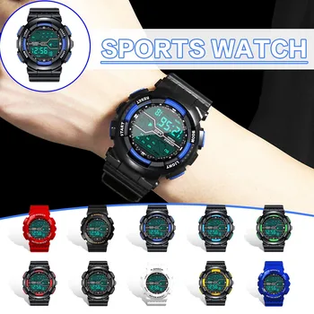 Мужские Спортивные Высокие Часы Led Digital Watch Разнообразные Стили Крутых Спортивных Электронных Часов С 4 Кнопками Водонепроницаемые Часы