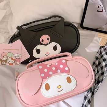 Мультяшная сумка для ручек Kuromi Melody, пенал для девочек, Студенческие канцелярские сумки для популярных девочек, сумка для хранения Cinnamoroll