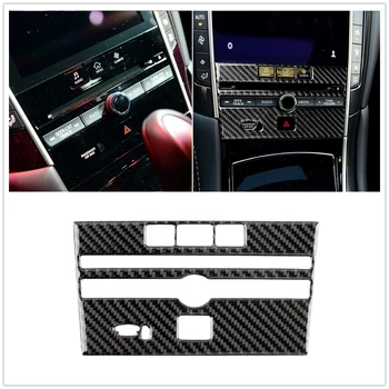 Накладка на панель управления автомобильным компакт-диском, рамка для наклейки на центральную консоль для Infiniti Q50 Q60 2014-2019 LHD