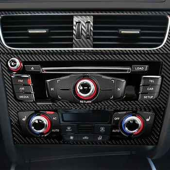 Наклейка с текстурой из углеродного волокна для автомобиля, декор панели кондиционера, наклейки для Audi A4 B8 2009-2016, Аксессуары для интерьера авто