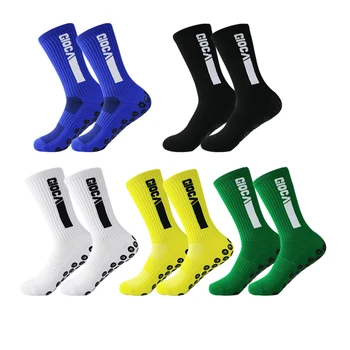 Нескользящие спортивные футбольные носки унисекс, дышащие удобные спортивные футбольные / баскетбольные / хоккейные спортивные носки с резиновыми вставками