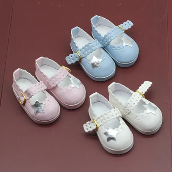Новая повседневная обувь mini White Star длиной 6,5 см подходит для кукол, подходит для кукол 1/4 BJD и Аксессуаров для салонных кукол 40 см