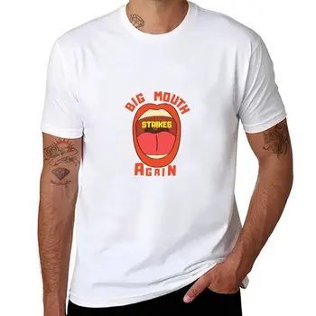 Новая футболка Big Mouth Strikes Again, одежда в стиле хиппи, винтажная одежда, мужская одежда