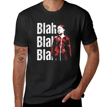 Новая футболка Greta Thunberg blah blah blah на заказ, милые топы, графические футболки, черные футболки для мужчин