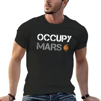 Новая футболка Occupy Mars SpaceX с аниме-принтом, забавная футболка, футболки для мужчин, упаковка