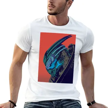 Новая футболка с портретом Гарруса Вакариана из Mass Effect, вдохновленная поп-артом, одежда из аниме, футболки для спортивных фанатов, дизайнерская футболка для мужчин
