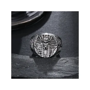Новое кольцо с аватаром Фараона, винтажная и модная европейская и американская индивидуальность, модные украшения в темном стиле для мужчин Оптом