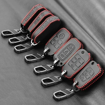 Новый кожаный чехол для ключей от автомобиля Kia Rio QL Sportage Ceed Cerato Sorento K2 K3 K4 K5 Optima Soul Forte Picanto Брелок Аксессуары