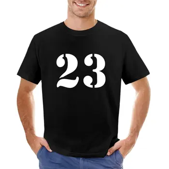 Номер 23 - белая футболка, футболки с кошками, рубашка с животным принтом для мальчиков, однотонная футболка, мужские тренировочные рубашки