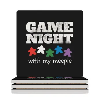 Ночь настольных игр, семья, друзья, керамические подставки (квадратные) Креативный керамический набор, набор милых керамических подставок