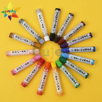 Оригинальный детский карандаш Nakabayashi, безопасная нетоксичная водорастворимая кисть, 16 цветов, палочка для рисования маслом, ручка для граффити