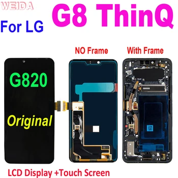 Оригинальный ЖК-дисплей Для LG G8 G820 G8 ThinQ ЖК-дисплей С Сенсорным Экраном Digitizer Assembly Frame G820QM G820V G820N LMG820QM7 G820UMB