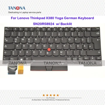 Оригинальный новый SN20R58924 черный для Lenovo Thinkpad X380 Yoga Немецкая клавиатура с подсветкой