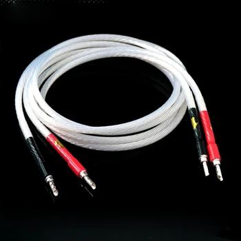 Пара 5N OCC, посеребренный кабель Hi-end Hi-Fi для динамиков, кабель типа 