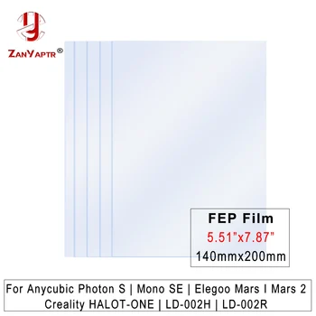 Пленка FEP 5,5 дюйма 200*140*0.15 мм для 3D-принтеров Creality ANYCUBIC Photon S Elegoo Mars 2 с УФ-смолой для выпуска пленок Принтер FEP Sheet
