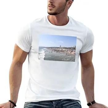 Пляжная футболка Santa Monica, забавная футболка, быстросохнущая футболка, спортивные рубашки, мужские