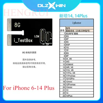 Полный Комплект 23шт iTestBox S300 S800 Тестер Гибкий Кабель Для iPhone ЖК Экран 6G 6S 7 8 Plus X XS XR 11 12 13 mini Pro Max 14 Plus