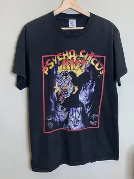 РЕДКАЯ винтажная Рубашка Группы 98-99 KISS Psycho Circus World Tour Band, мужская футболка