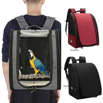 Рюкзак с домашним попугаем, клетка для переноски кошек и собак, Дышащая переноска для путешествий на открытом воздухе, Водонепроницаемая сумка для переноски птиц, Канарейка, принадлежности для птиц