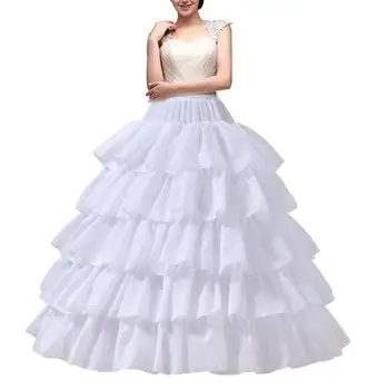 Свадебные нижние юбки для свадебного платья Jupon Anagua Enaguas Novia С длинным кринолином, Белые, черные Аксессуары