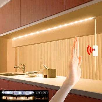 Светодиодные ленты с датчиком движения для декора комнаты, домашнего освещения, модной ленты, 5v 2835, водонепроницаемого датчика поворота рук, автомобильных светодиодных лент, USB