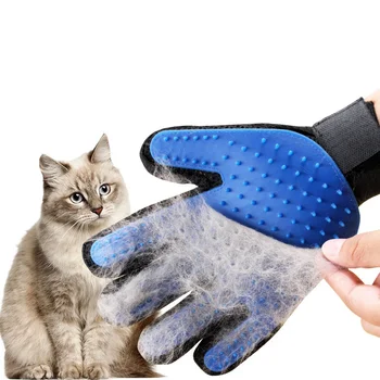 Силиконовая перчатка для ухода за домашними животными для кошек, щетка для шерсти, Расческа для удаления шерсти с домашних животных, товары для кошек, собак, Расческа для животных