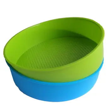 Силиконовая форма для выпечки круглой формы для торта 26 см / 10 дюймов, форма для выпечки синего и зеленого цветов произвольная