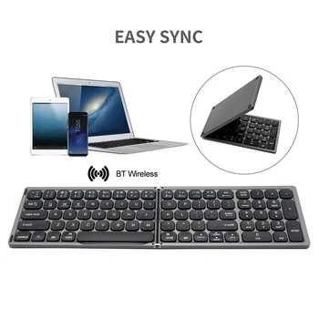 Складная планшетная клавиатура с цифровой клавиатурой Портативная клавиатура Легкая пылезащитная, совместимая с Bluetooth, для универсального планшетного телефона
