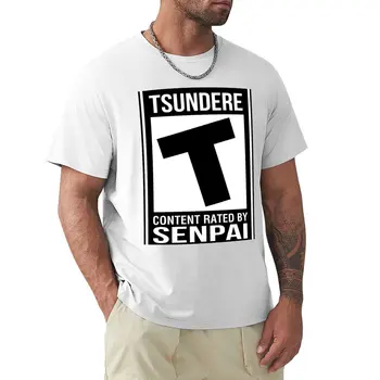 Содержание, оцененное Tsundere Senpai Футболка однотонная летняя одежда мужские графические футболки в стиле хип-хоп