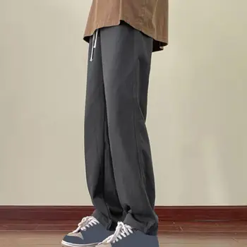 Спортивные брюки с регулируемой линией талии, мужские плотные мешковатые брюки, мужские брюки-карго с эластичной завязкой в японском стиле для зимы