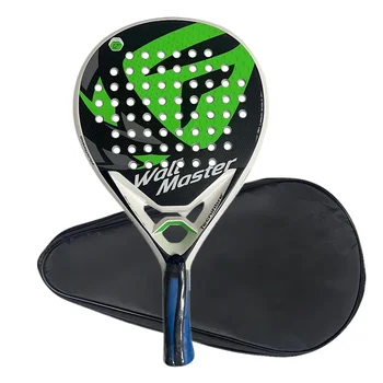 Теннисная ракетка Paddle Padel из углеродного волокна Увеличивает длину лапши, Амортизирующая Противоскользящая ручка, Кожаное снаряжение для занятий спортом на открытом воздухе