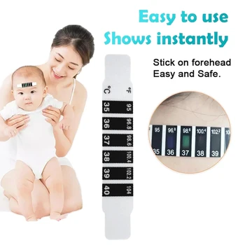 Термометр для лба младенца Термометр для тела и головы, полоски для контроля температуры, Наклейка, Лента для измерения