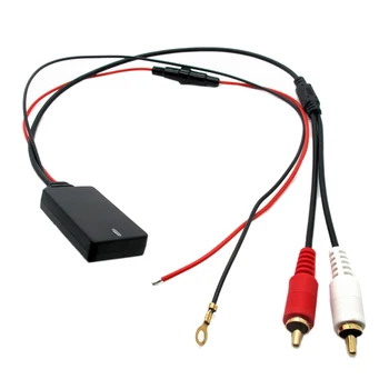 Универсальный модуль приемника Bluetooth AUX, 2 адаптера кабеля RCA, автомагнитола, стерео, беспроводной аудиовход, воспроизведение музыки для грузовика, авто,