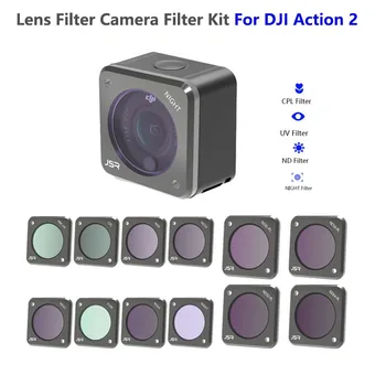 Фильтр камеры для DJI Action 2 Macro NIGHT CPL UV ND NDPL8/16/32/64 Набор фильтров для объектива из оптического стекла для аксессуаров DJI Action 2
