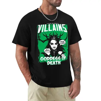 Футболка TeeGeek Villain: Hela, новое издание, однотонная футболка, спортивные рубашки, мужские футболки с графическим рисунком, большие и высокие