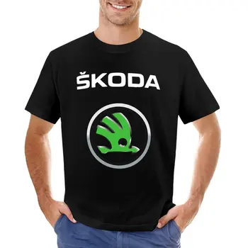 Футболка с логотипом Skoda, футболка blondie, спортивные рубашки, спортивные рубашки, мужские