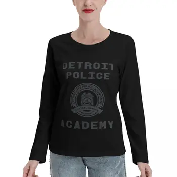 Футболки с длинным рукавом Полицейской Академии Детройта, футболки на заказ, футболки с аниме, одежда, футболка, футболка для Женщин